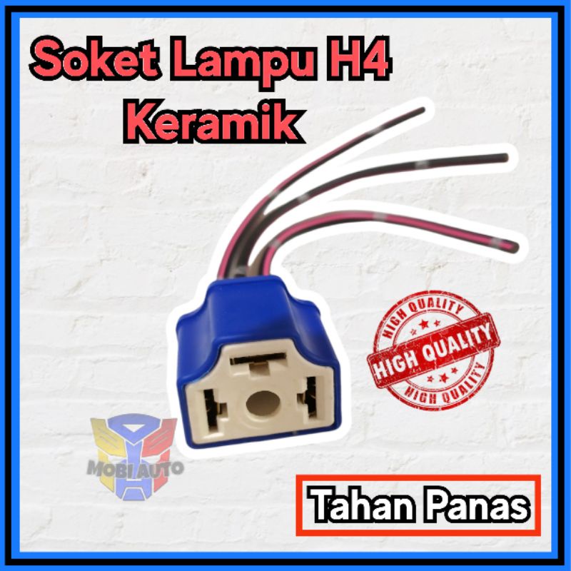 Jual Socket Lampu H4 Keramik Soket Lampu Sealbeam Soket Lampu H4