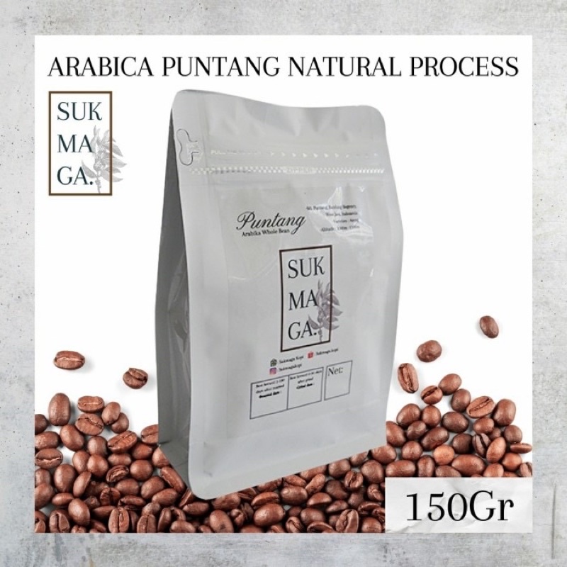 Jual Roast Beans Biji Kopi Arabica Puntang Natural Process 150gram