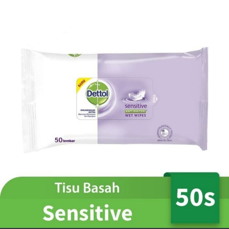 Jual Dettol Tissu Basah Wet Wipes Sensitive Lembar Indonesia Shopee