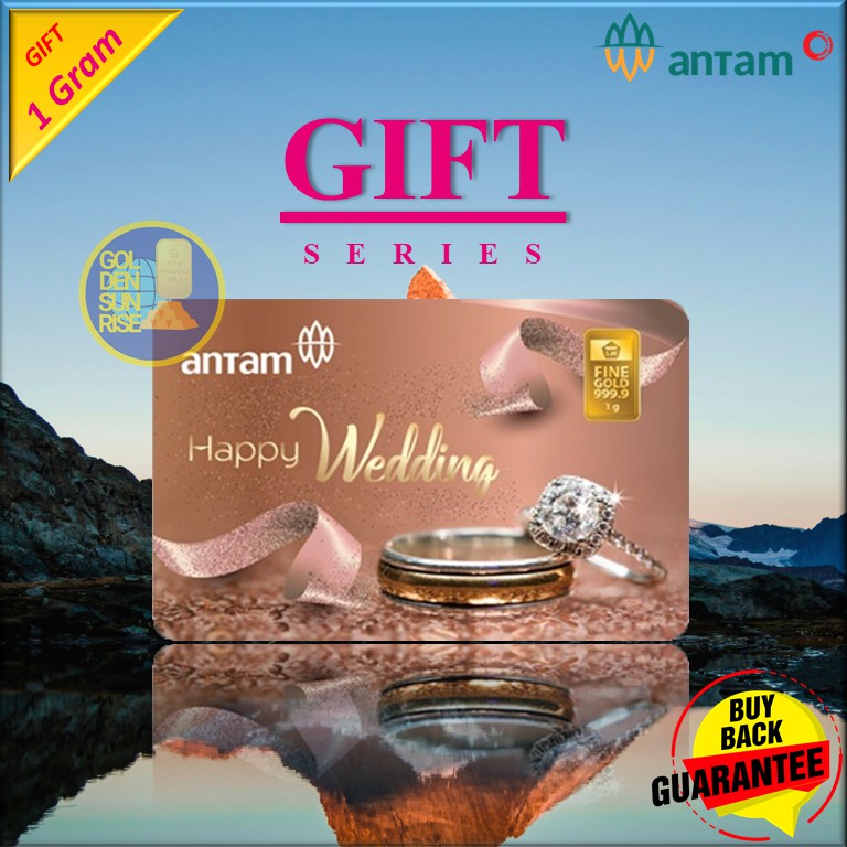 Jual Emas Antam Gram Gr Logam Mulia Gift Series Happy Wedding Gold