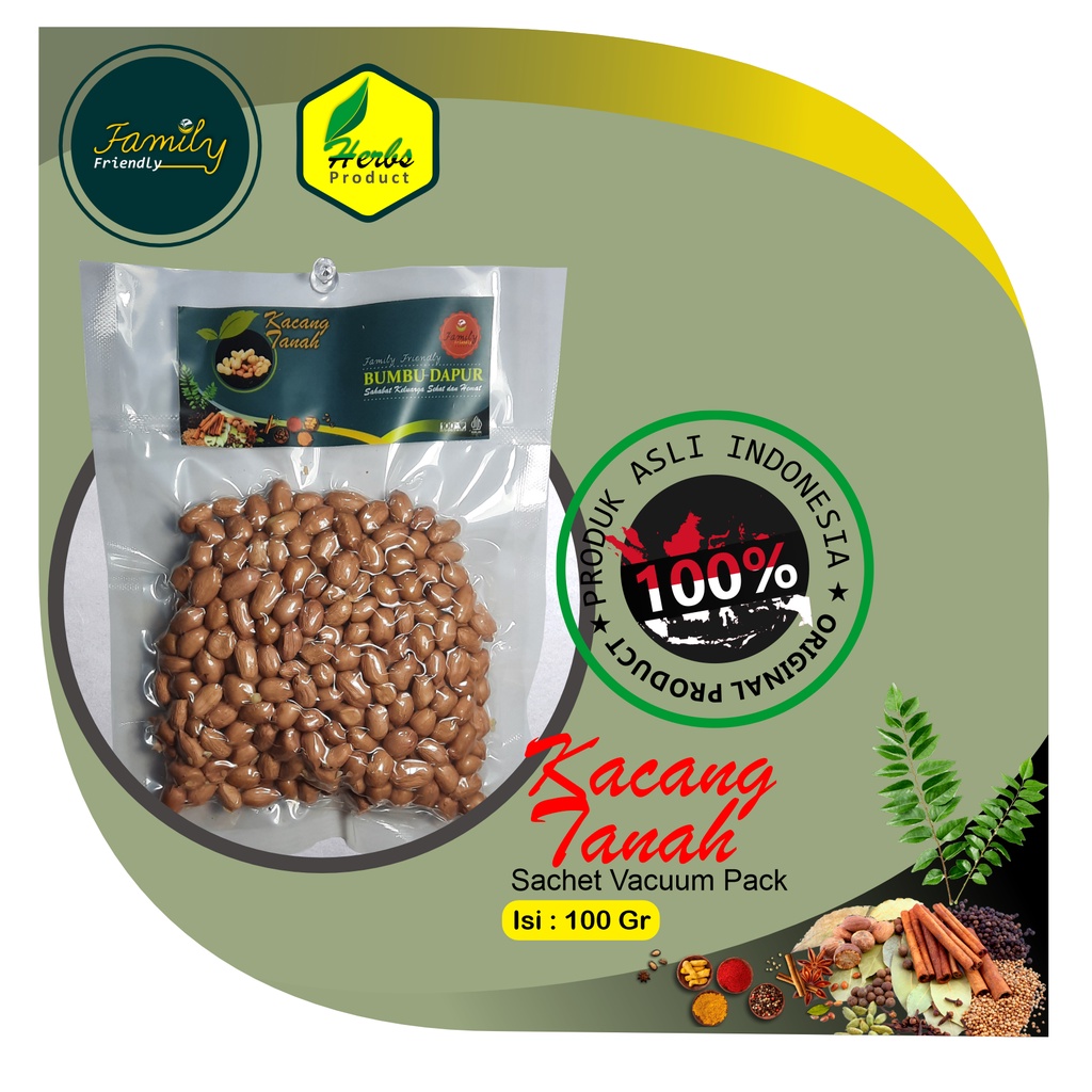 Jual Kacang Tanah 100 Gr Rempah Rempah Bumbu Masak Kemasan