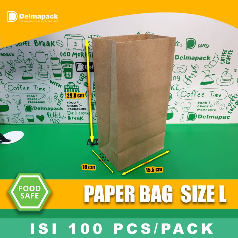 Jual Paper Bag Kantong Kertas L Kantong Roti Fried Chicken