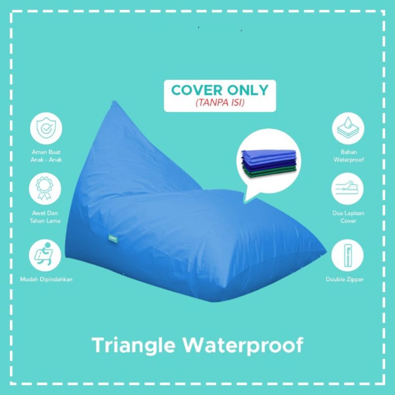 Jual Bean Bag Triangle Waterproof Size Large Cover Only Shopee