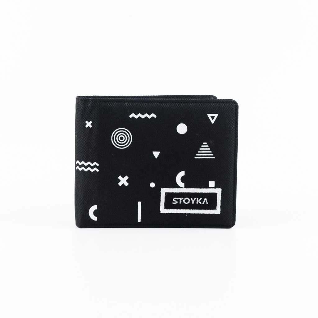 Jual Stoyka Black Leis Knopka Dompet Lipat Kanvas Cardholder