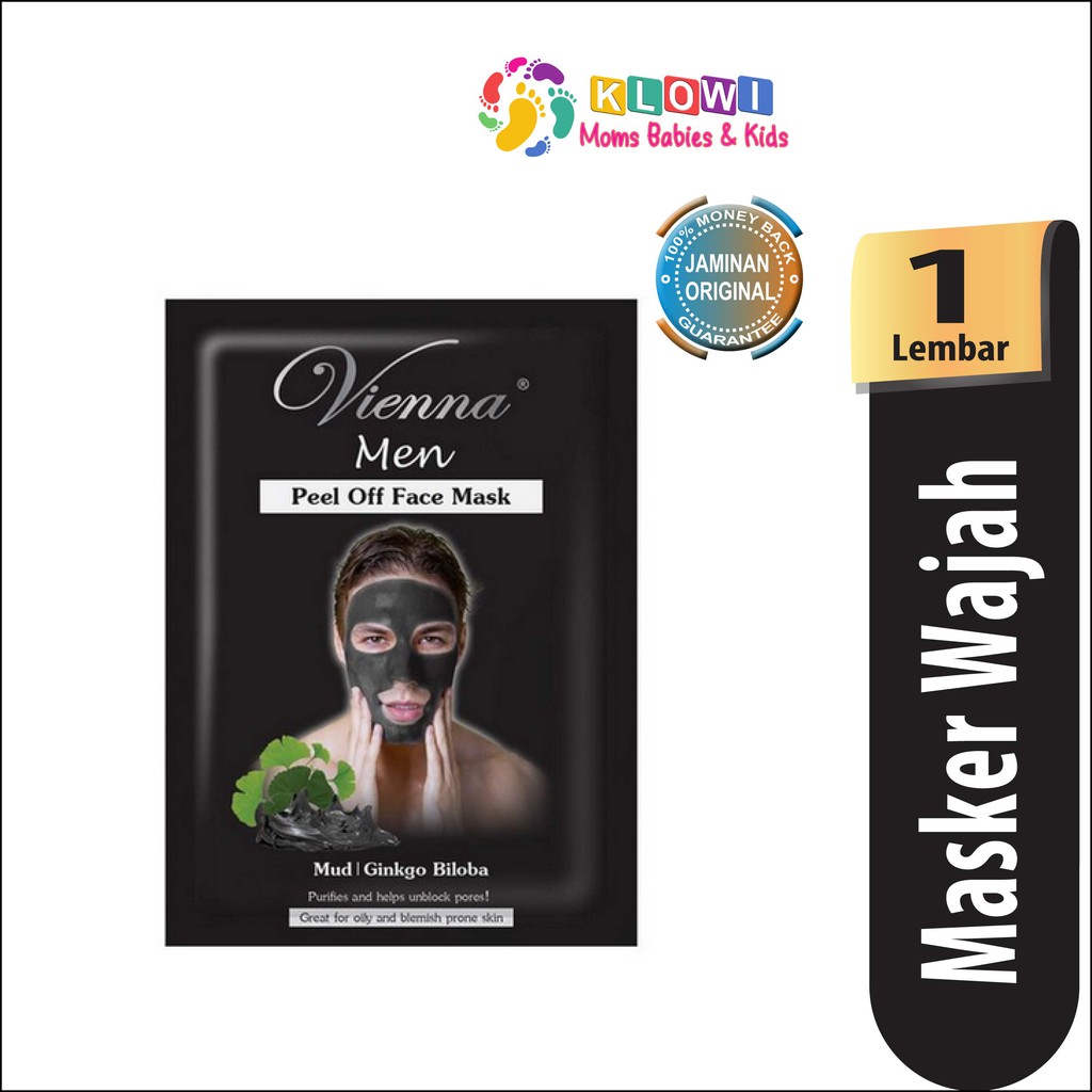 Vienna Men Peel Off Mask Masker Wajah Black Mud Shopee Indonesia