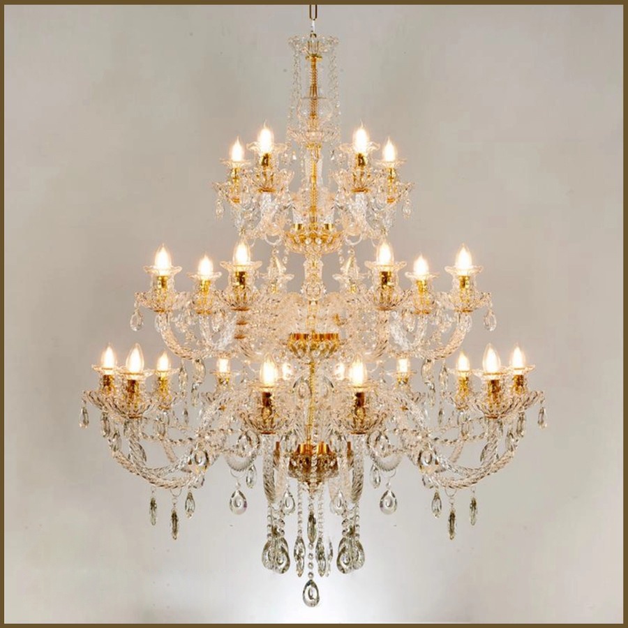 Jual Lampu Hias Gantung Premium CRYSTAL CANDLES 24 ARMS CHANDELIER VOID