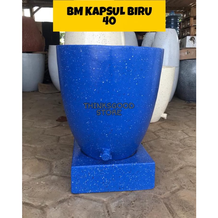 Jual Bak Mandi Model Capsul Biru Mini Type Guci Gentong Semen