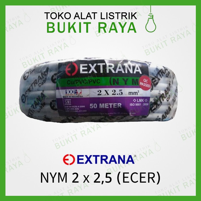 Jual EXTNYM225 Extrana Kabel NYM Putih 2 X 2 5 ECERAN Harga Per Meter