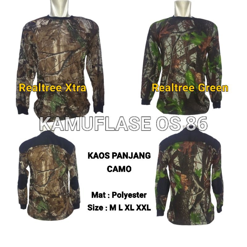 Jual COD Kaos Camo Panjang Kamuflase Kaos Hunting Mossy Oak Realtree