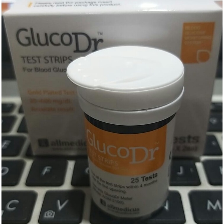 Jual Strip Tes Gula Glucodr Cek Gluco Dr Isi 25 Biosensor