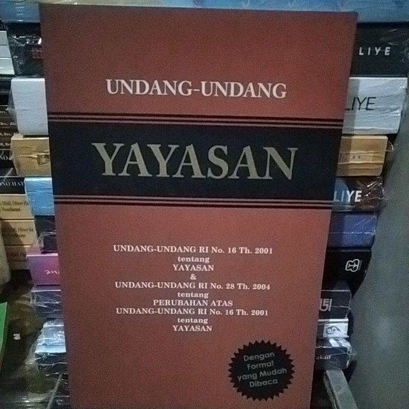 Jual Buku Undang Undang Yayasan Shopee Indonesia