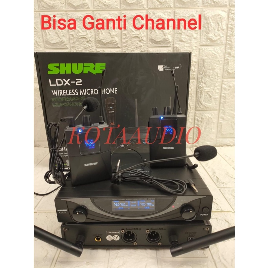 Jual MIC WIRELESS SHURE LDX 2 LDX2 CLIP ON HEADSET MULTI CHANNEL