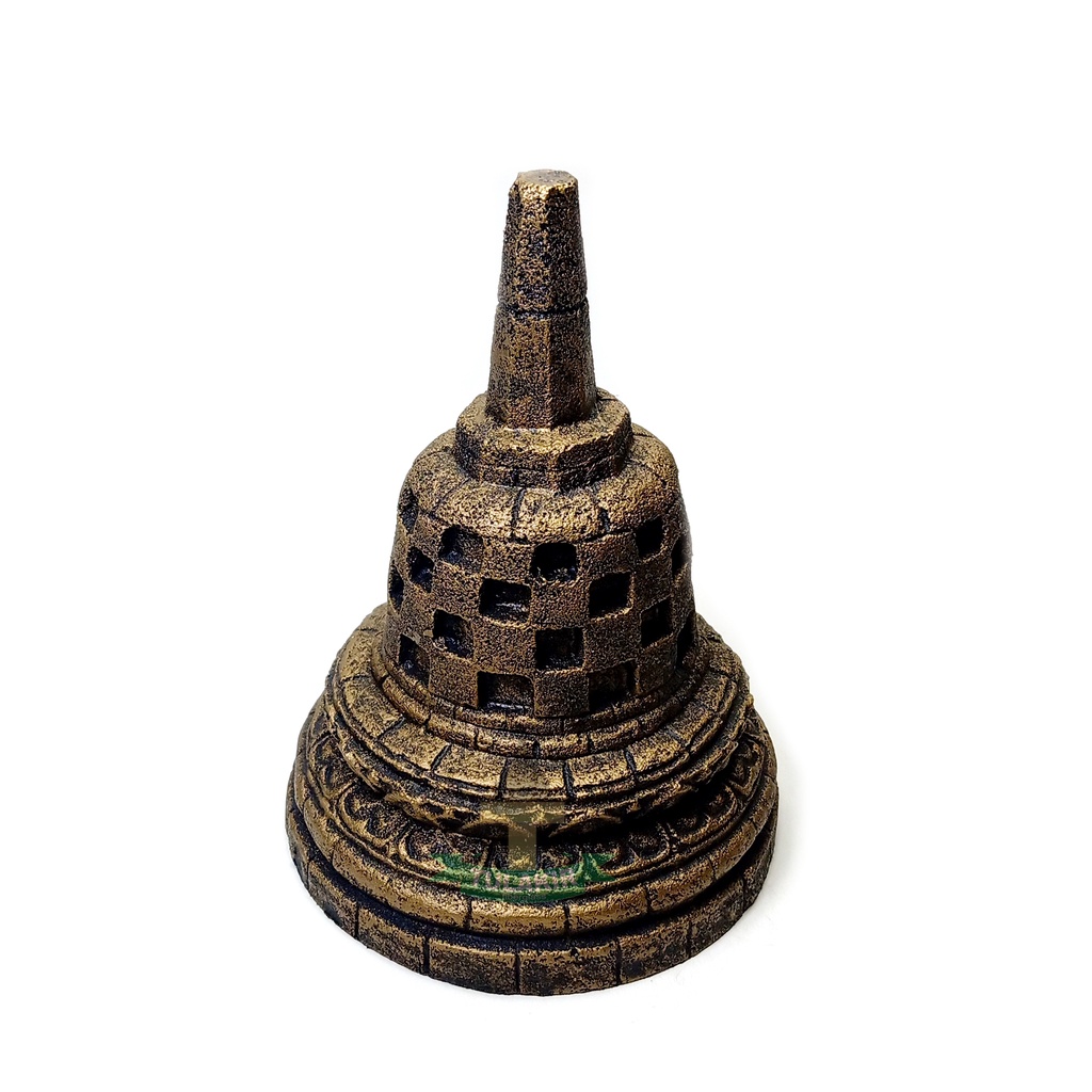 Jual Miniatur Pajangan Stupa Candi Besar Motif Batu Tulakir Fiberglass