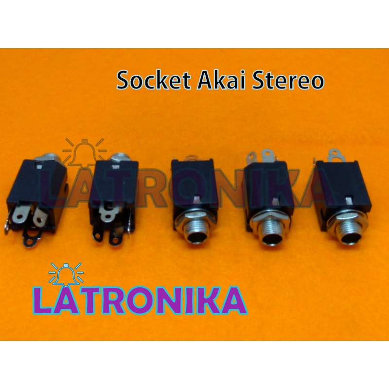 Jual Soket Akai Stereo Kotak Audio Socket Akai Panel Mm Mic Gitar