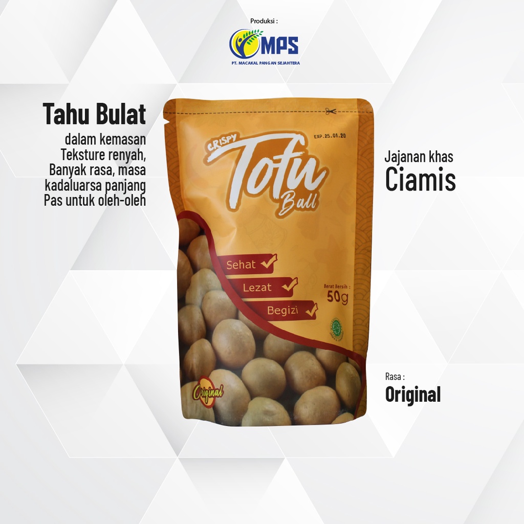 Jual Tofu Ball Rasa Original 50g Tahu Bulat Kering Mini Dari Kacang