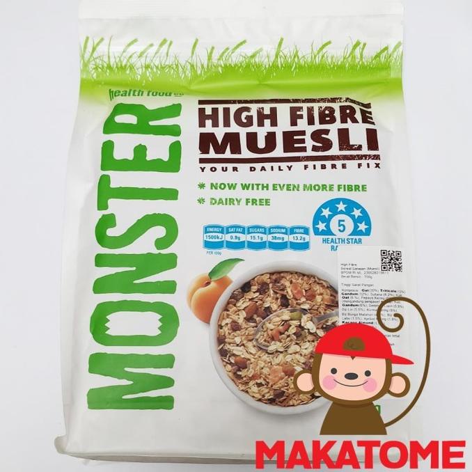 Jual Premium Product Monster High Fibre Muesli 700Gr 700 Gram Gr