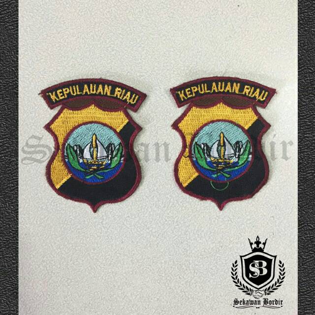 Jual SEKAWAN BORDIR LOGO KEPOLISIAN KEPRI BADGE KEPOLISIAN KEPRI