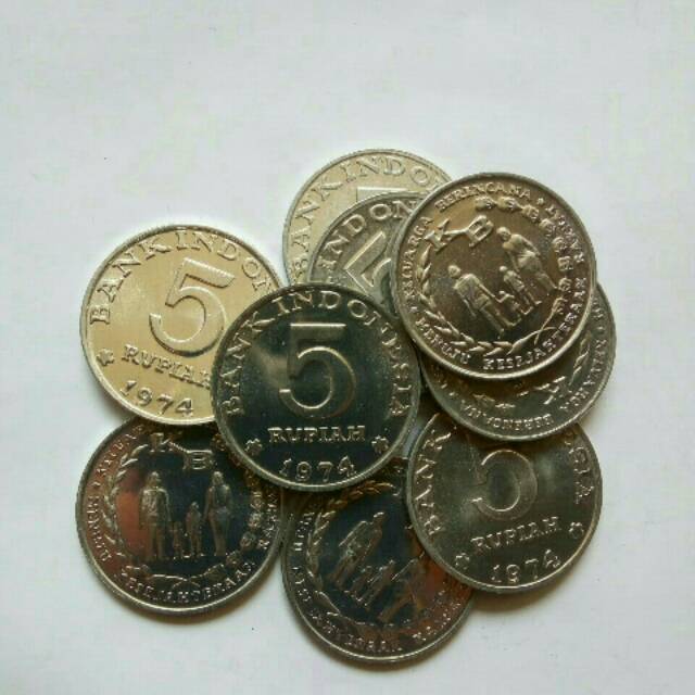 Jual Uang Kuno Koin Rp5 Atau Koin 5 Rupiah KB Besar Thn 1974 Shopee