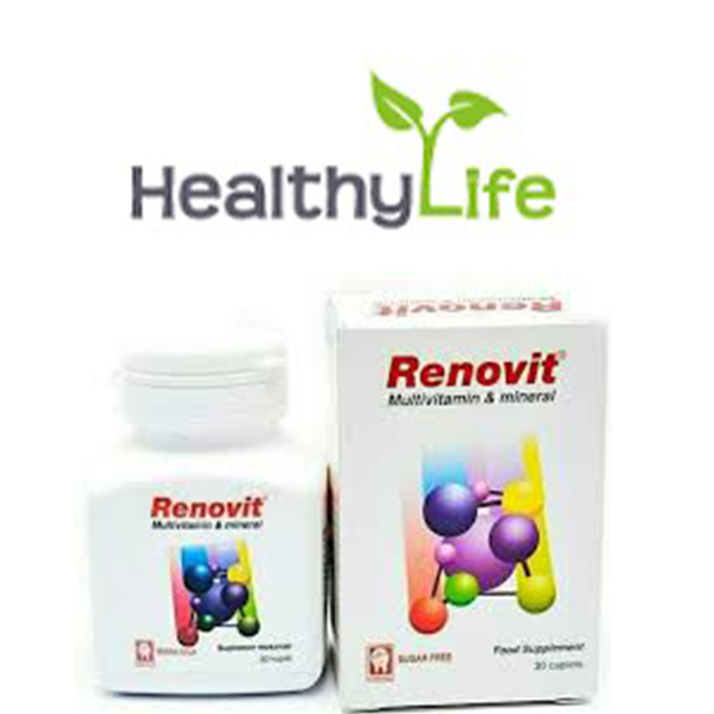 Jual RENOVIT Multivitamin Mineral 1 Botol Isi 30 Kaplet By Konimex