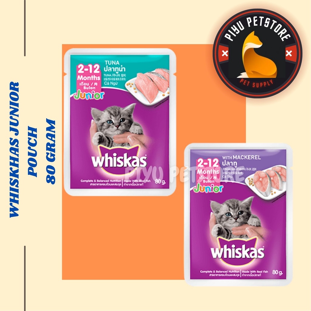 Jual Makanan Basah Kucing Whiskas Junior Pouch 85 Gr Tuna Dan