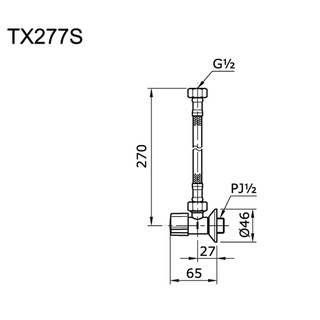 Jual STOP KRAN TOTO TX277S DENGAN FLEXIBLE TX 277 S STOP KERAN