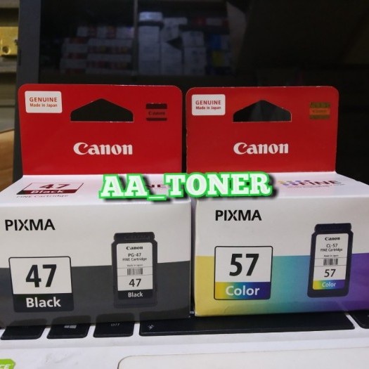 Jual Paket Tinta Cartridge Canon 47 Black 57 Color ORIGINAL Shopee