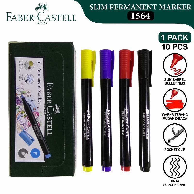 Jual Spidol Slim Permanent 1564 Faber Castell Indonesia Shopee Indonesia