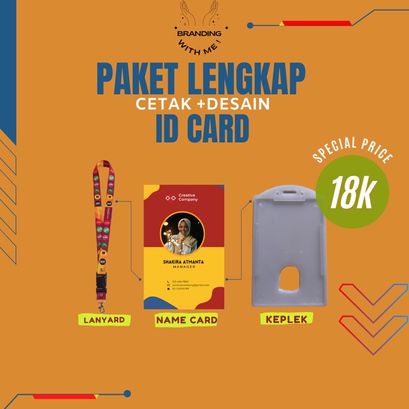 Jual Cetak Id Card Desain Id Card Lanyard Kartu Nama Keplek