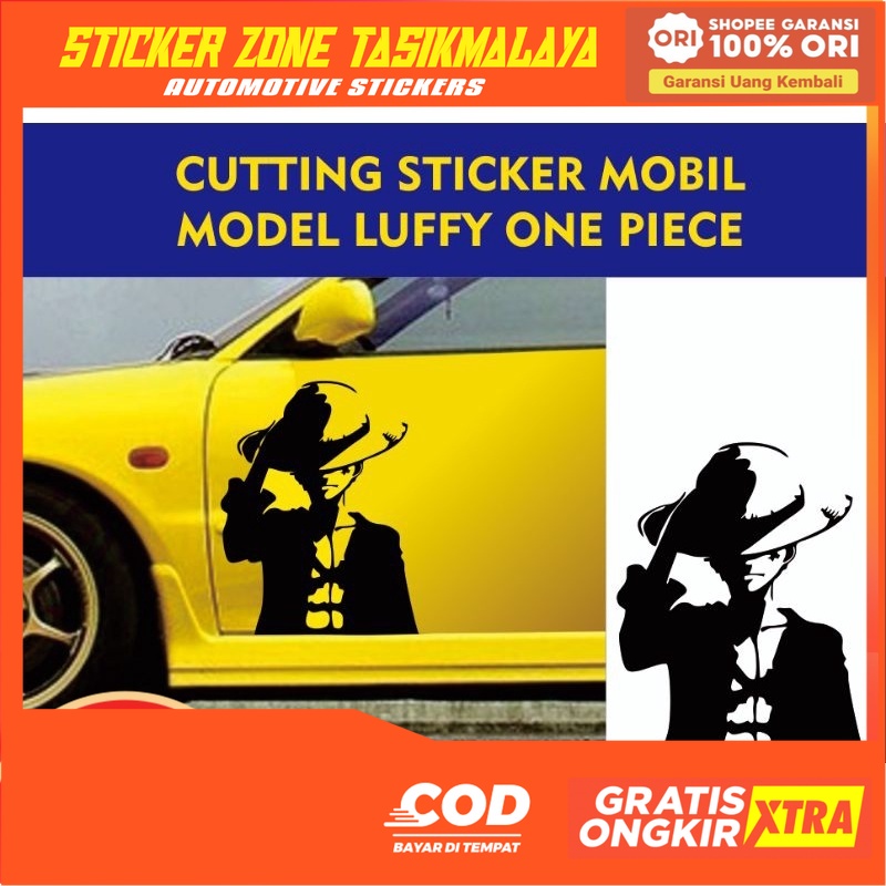 Jual NEW Cutting Sticker Stiker Bodi Mobil Keren Model Siluet Luffy One