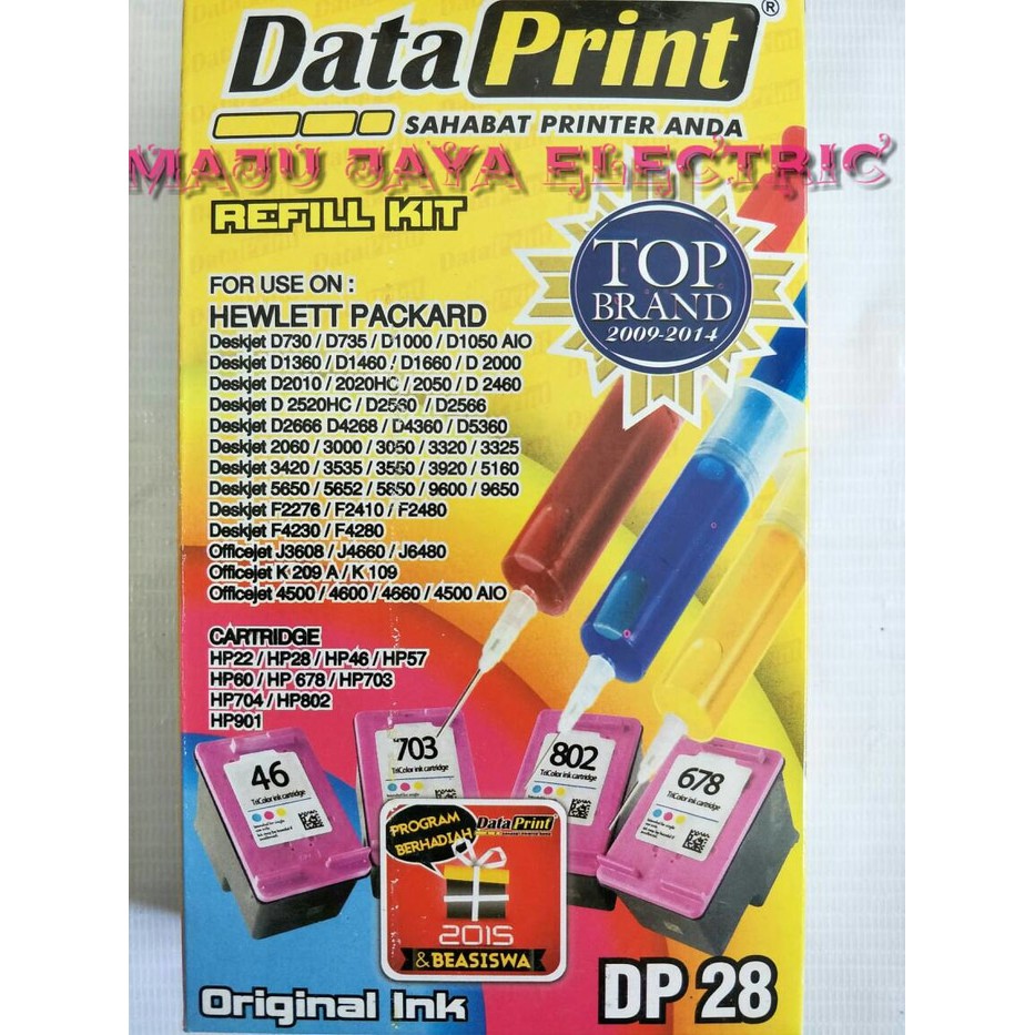 Jual Refill Kit Tinta Suntik Data Print Colour Warna Dp Dp