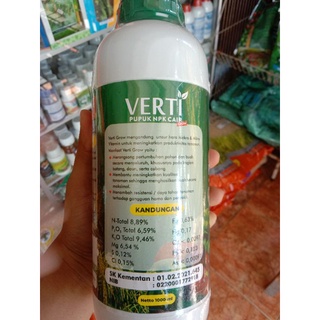 Jual Pupuk NPK Cair Vertine Grow 1 Liter Shopee Indonesia