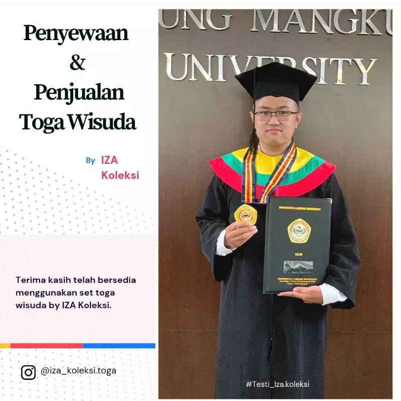 Jual TOGA WISUDA FAKULTAS HUKUM UNIVERSITAS LAMBUNG MANGKURAT TOGA