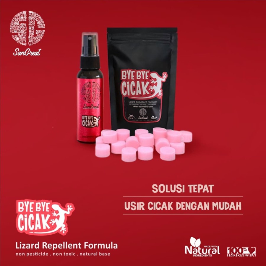 Jual Bye Bye Cicak Spray Dan Gel Alami Cairan Pengusir Cicak Cairan