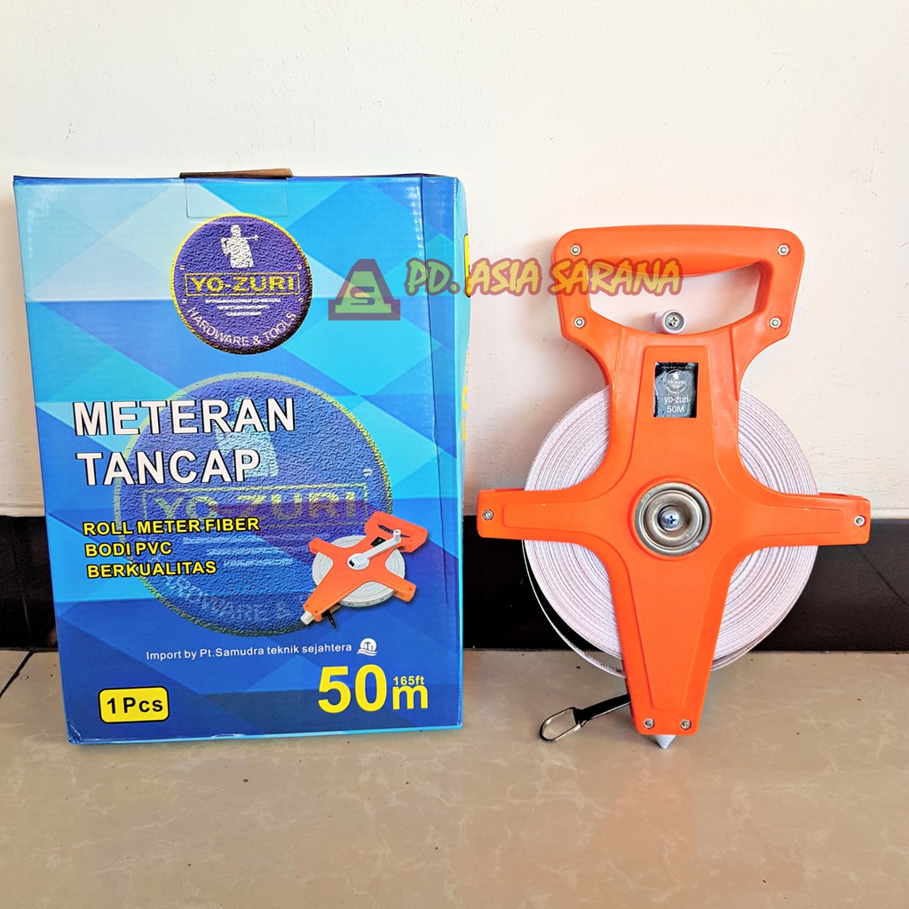 Jual Meteran Tanah Tancap Meter Yo Zuri Fiber Meteran Gulung Roll