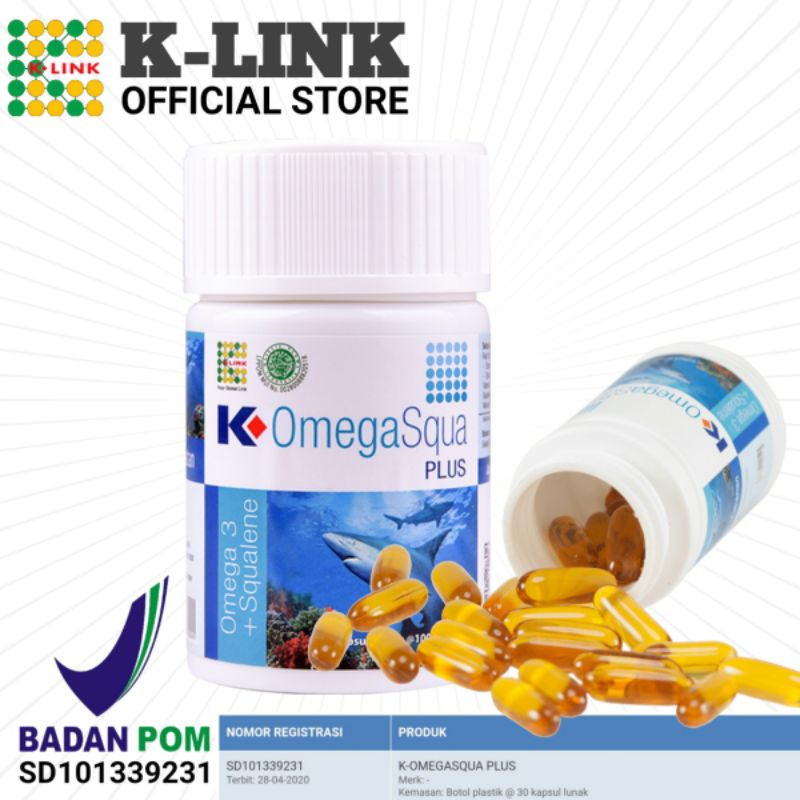 Jual K Omega Squa Plus KLink Original Kapsul Omega 3 Squalen Shopee