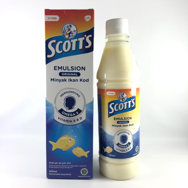 Jual Scott Emulsion Original Cod Liver Oil Extra 400ml Shopee Indonesia