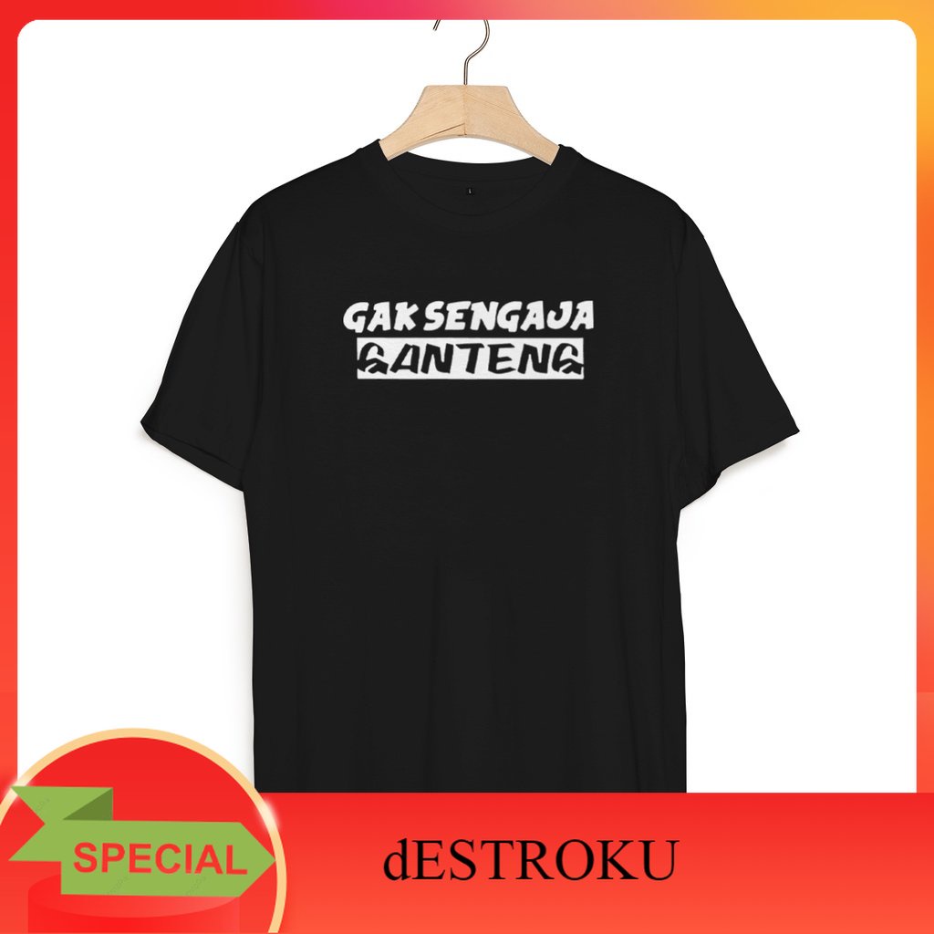 Jual DESTROKU Income Kaos Distro Gak Sengaja Ganteng Baju Pria Dan