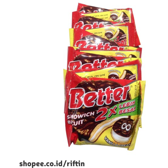 Jual Better Sandwich Biscuit Biskuit Better Kemasan Ecer Indonesia