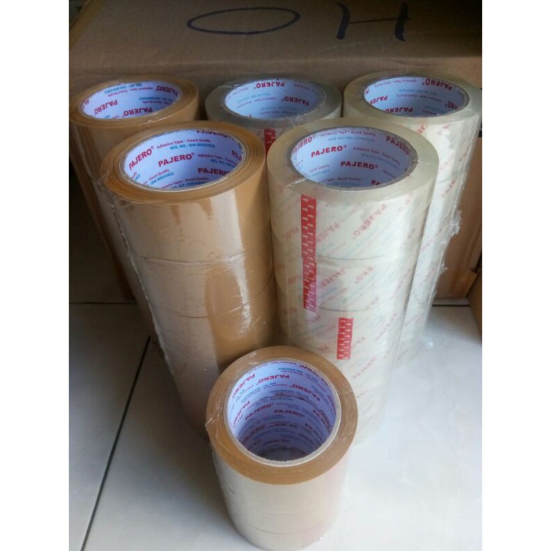 Jual OPP Tape LAKBAN PAJERO 48 Mm Bening Coklat Kualitas Super Shopee