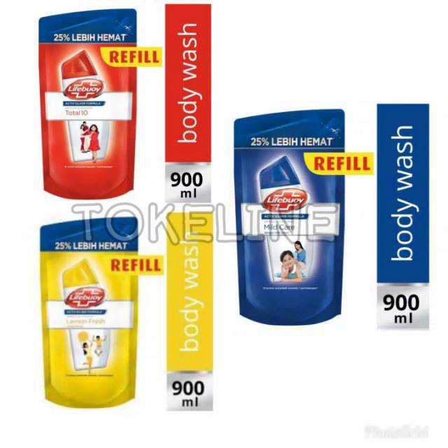 Jual Lifebuoy Sabun Cair Refill 900ml All Varian Lemon Fresh Total 10