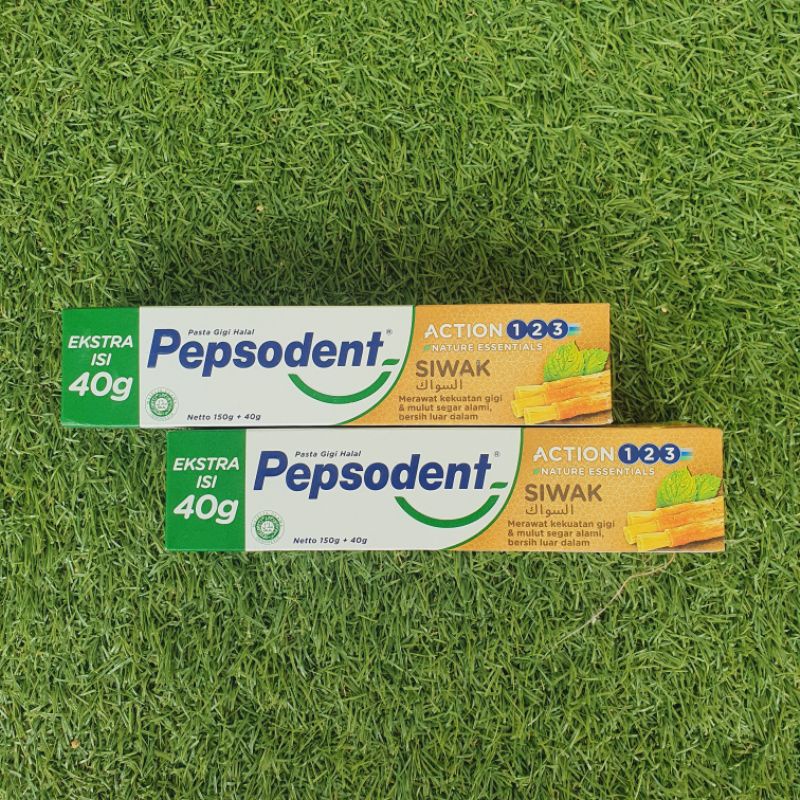 Jual Pepsodent Action 123 Siwak Nature Essentials Pasta Gigi Halal 150