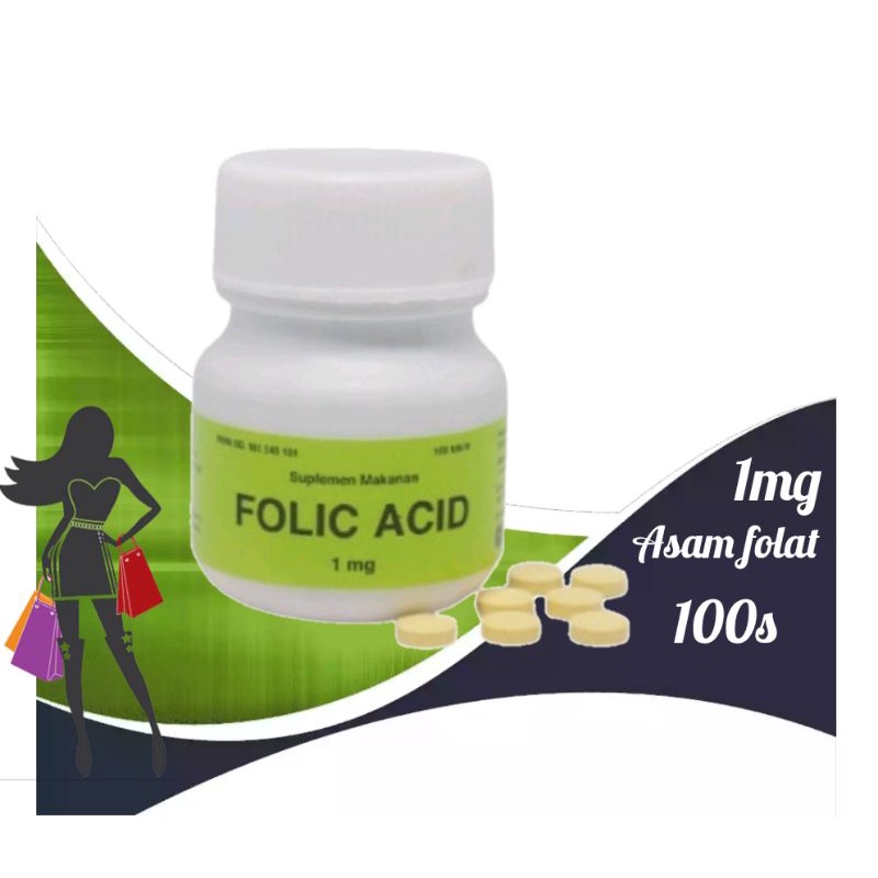 Jual Folic Acid Asam Folat 1mg 3btl Shopee Indonesia