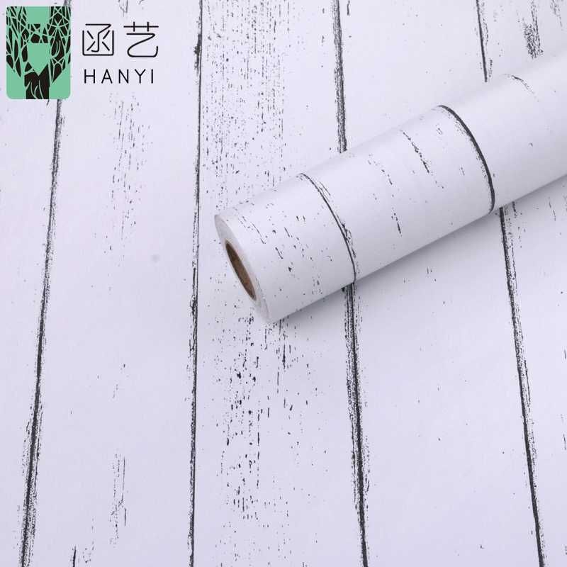 Jual WALLPAPER STICKER DINDING KAYU PUTIH MINIMALIS ELEGANT CREAM