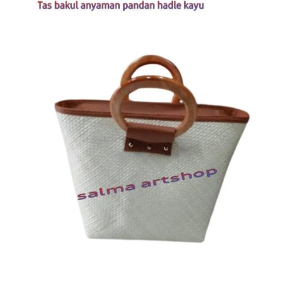 Jual Tas Bakul Anyaman Pandan Tas Bakul Hadle Kayu Pandan Shopee