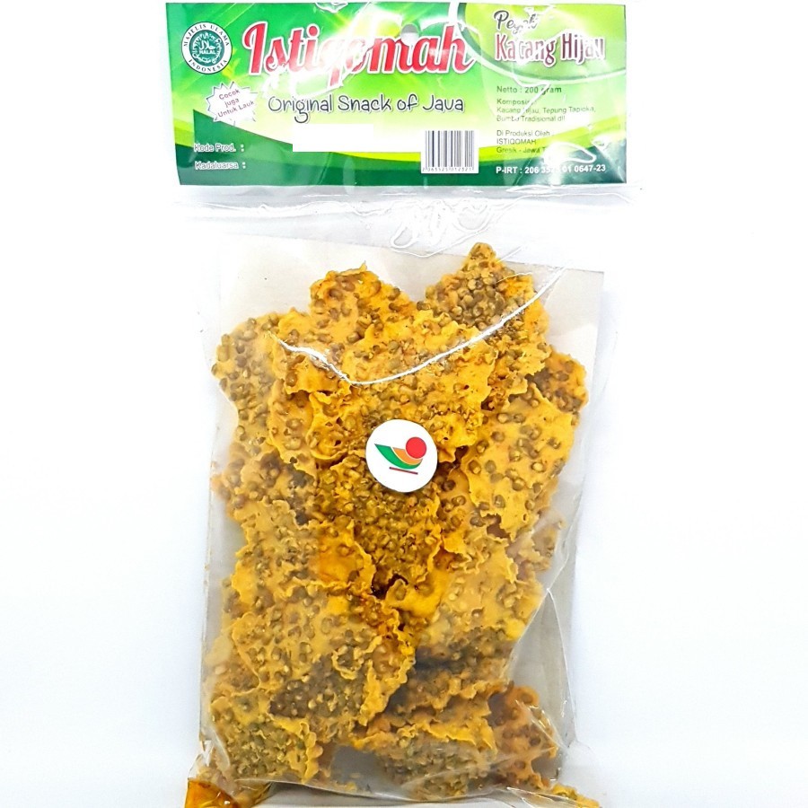 Jual ISTIQOMAH PEYEK KACANG HIJAU 200gr KRIPIK REMPEYEK IJO PECEL