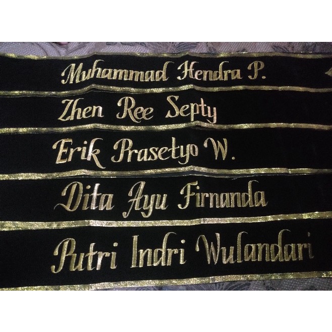 Jual Hari Jadi Selempang Wisuda Bludru Murah Slempang Nama Sash Gelar