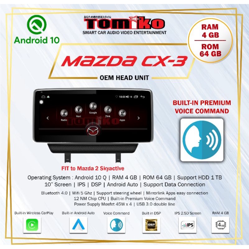 Jual Headunit Android Mazda Cx Double Din Tomiko Mazda Skyactiv Layar