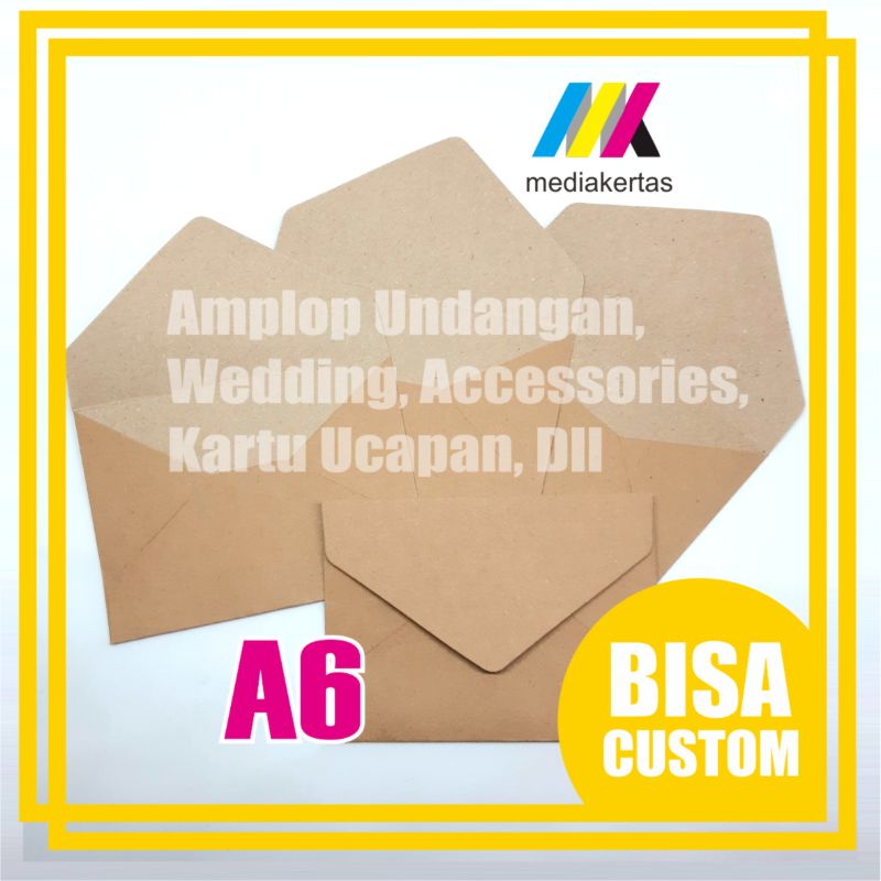 Jual Amplop Coklat AMPLOP A6 AMPLOP VINTAGE AMPLOP UNDANGAN KRAF