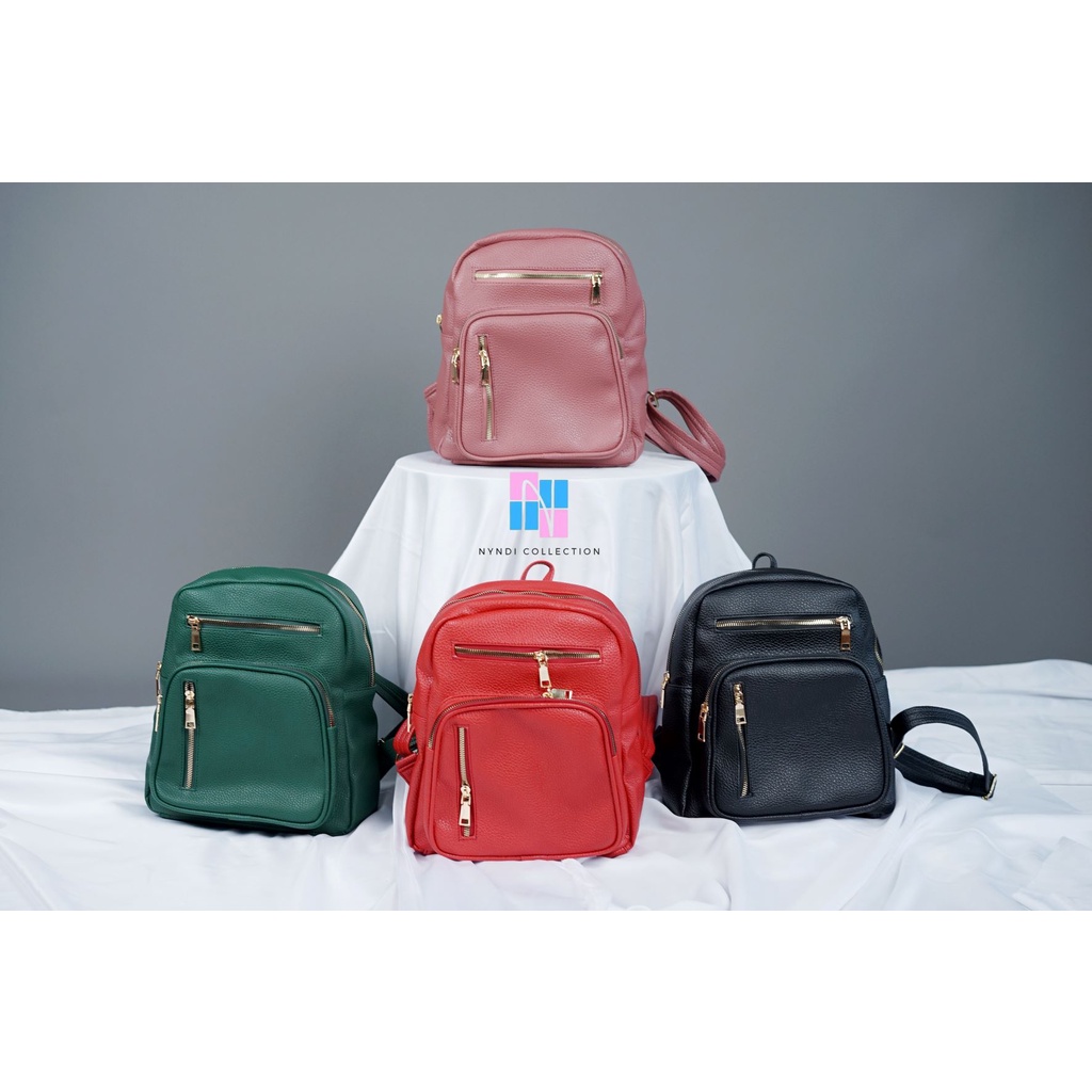 Jual Tas Ransel Wanita Tas Gendong Papirut Kulit Jeruk Model Sayla