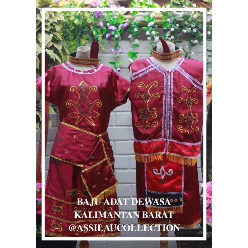 Jual Baju Adat Kalimantan Barat Dewasa Satuan Pria Wanita Indonesia